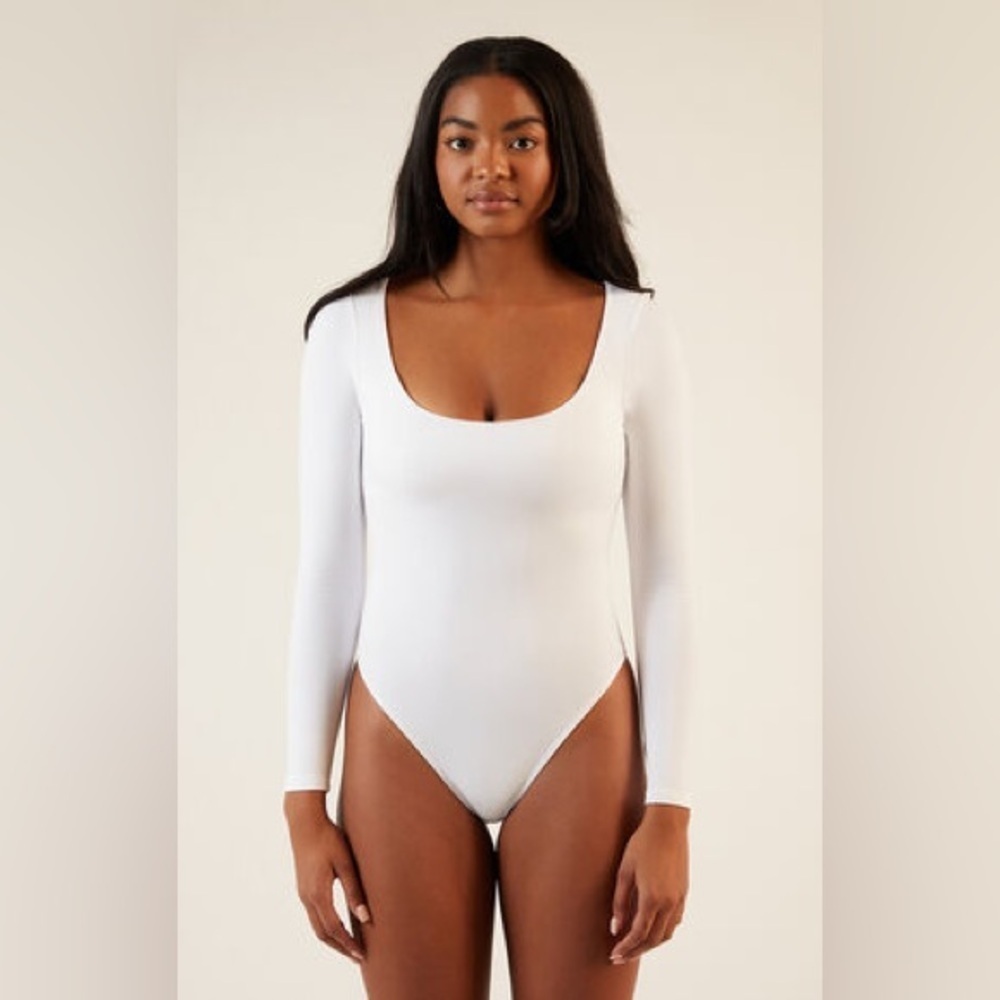 Free People Cotton White Body Suit